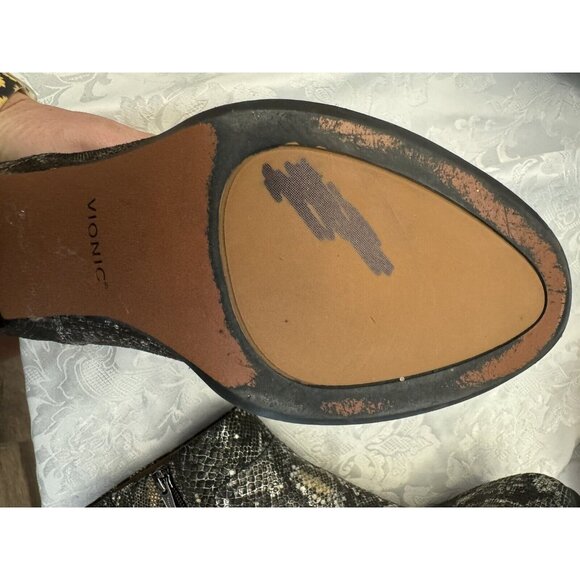 Vionic Size 9 Kamryn Boa Metallic Snake Nebuck Ankle Boots Booties Comfort Shoe‎ - Picture 10 of 15